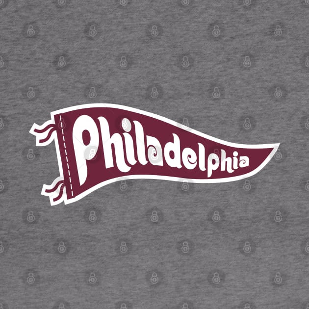 Philadelphia Retro Pennant - Powder Blue by KFig21